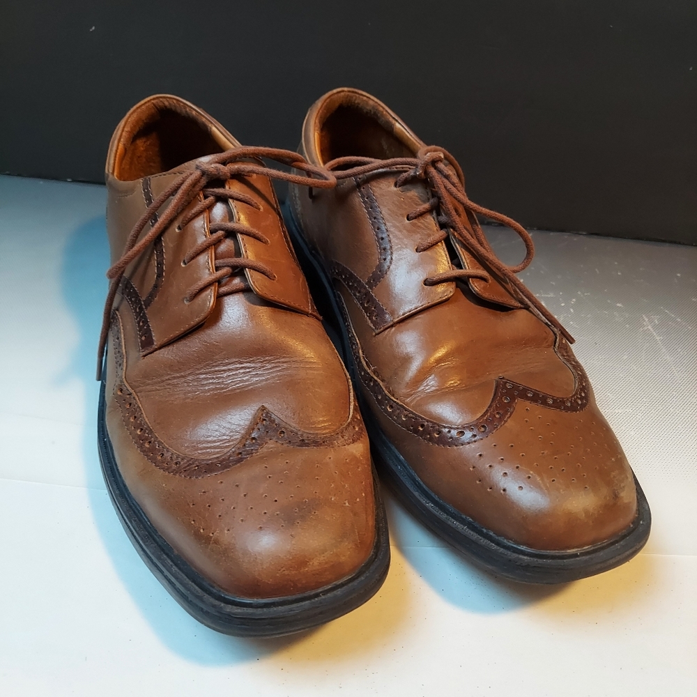 Dr Comfort wingtip orthopedic dress brown oxford leather shoes 11w
